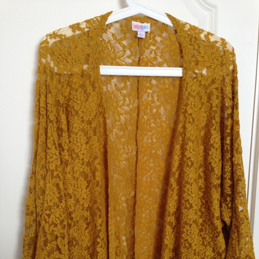 Lularoe Mustard Lace Lindsay L 😍